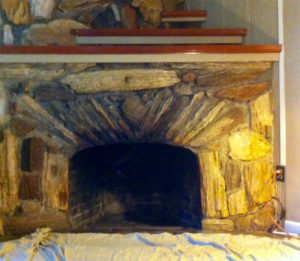 Old Fireplace Before Gas Insert